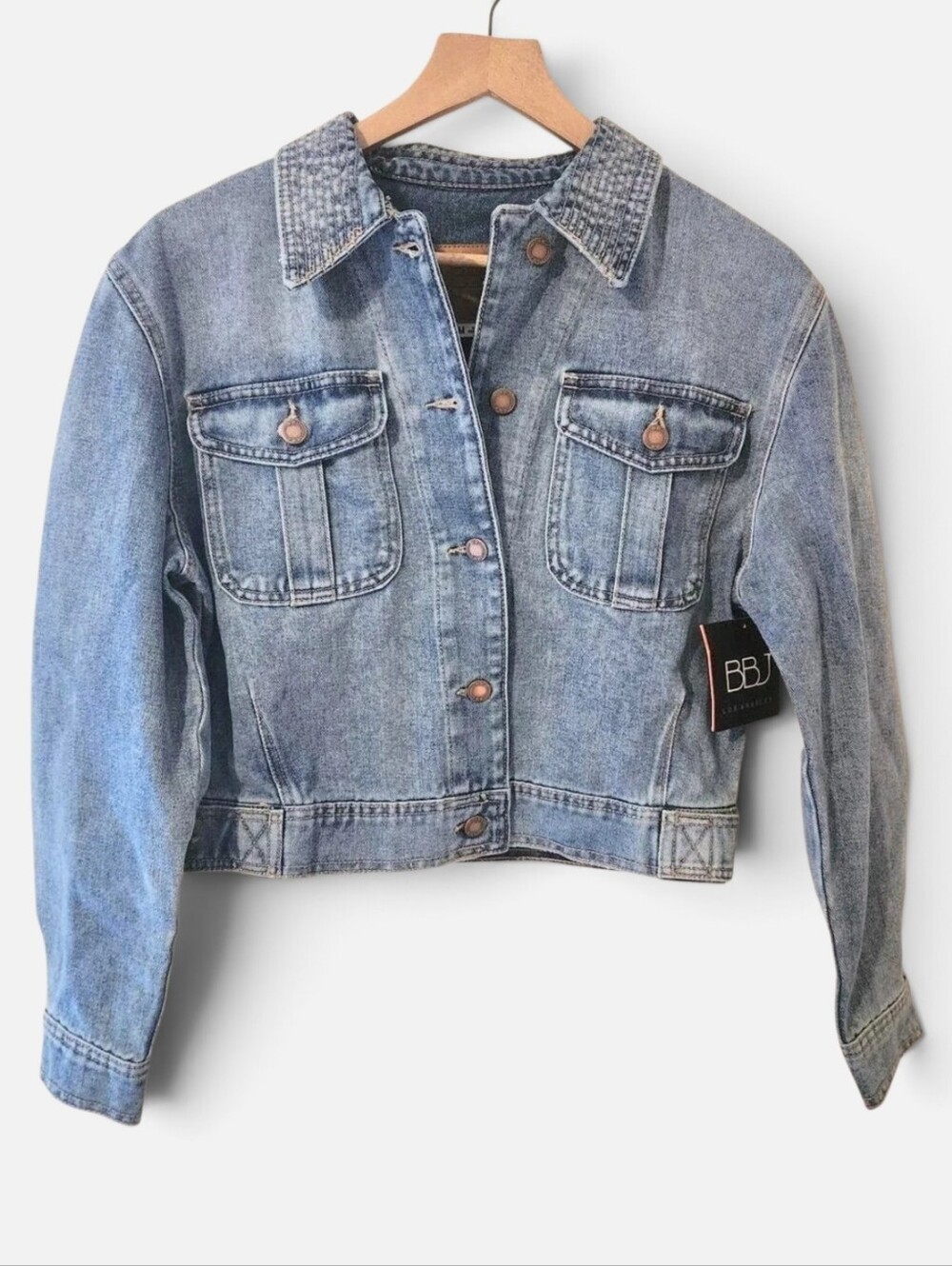 Light Wash Women's Cropped Jean Jacket